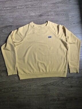Patagonia Muted Yellow Crewneck Sweatshirt Organic Cotton Medium M